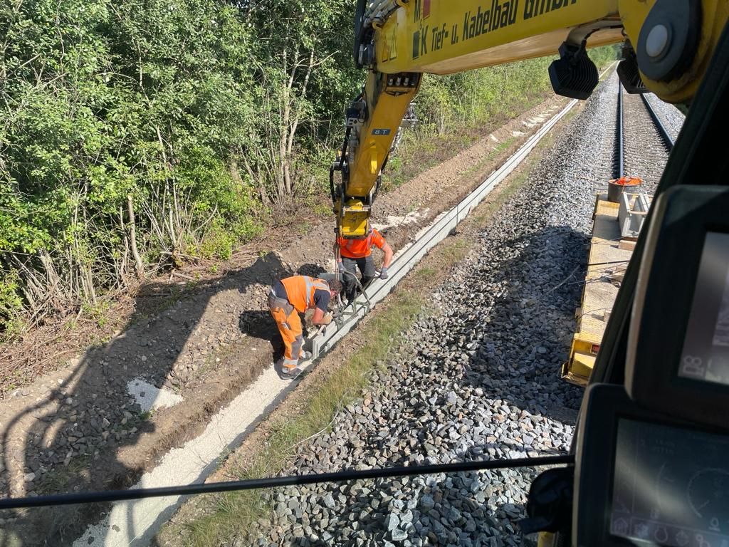 Baustelle Kabeltiefbau